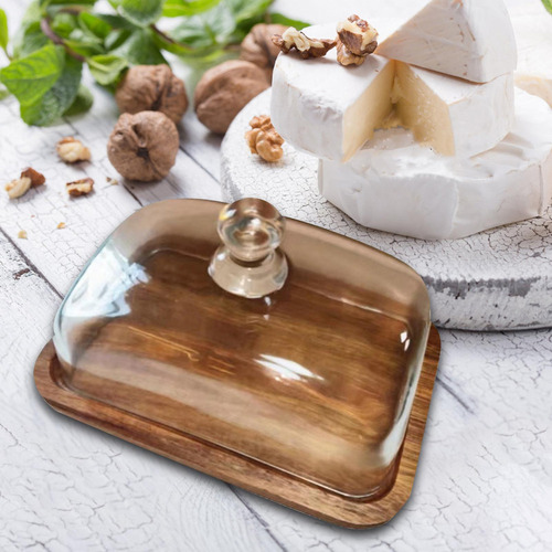 Cúpula De Cristal Para Postre Con Base, Bandeja Para Tartas