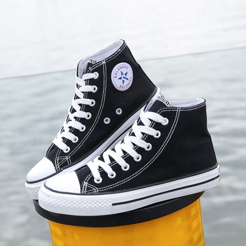 Zapatillas Altas De Lona Estilo Coreano Primavera