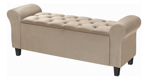 Recamier Banco Baú Paris 190 Cm Com Capitone Em Cores Quarto