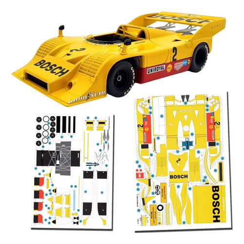 Porsche 917/10 Escala 1.24 Papercraft