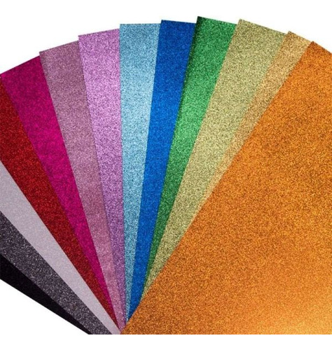 Placa De E.v.a. Glitter 40cm X 48cm Kit Com 100 Unid. Guau
