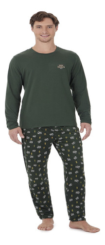 Pijama Navideña Hombre Manga Larga Pantalón Skiny 75486