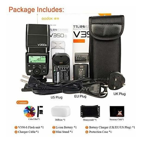 Flash Godox V350s Ttl 2.4g 1/8000s Hss Para Sony -negro