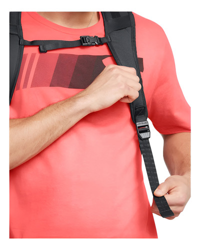 Mochila Under Armour Hustle Pro 6.0 Backpack Comoda Original Gris Oscuro Lisa