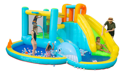 Doctor Dolphin Water Bounce House - Tobogan Acuatico Inflabl