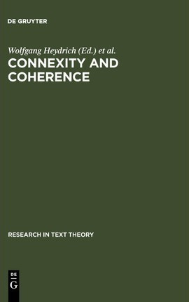 Libro Connexity And Coherence : Analysis Of Text And Disc...