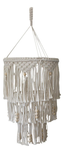 Pantalla De Lámpara Bohemia De Macramé Nórdico,