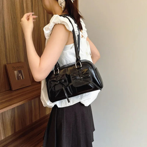Bolso De Mano Pu Con Cremallera Para Mujer