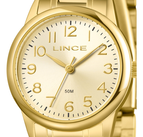 Kit Relógio Feminino Lince Colar E Brincos Com Detalhes Lrgm033l30