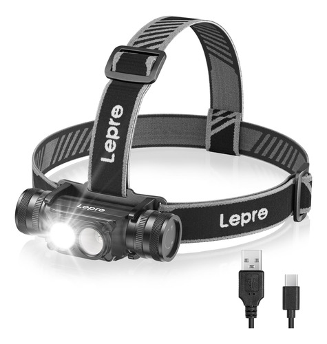 Lepro Linterna Frontal Recargable  1000 Lumenes Potente Lam