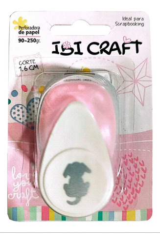 Perforadora Artística Sacabocado Formas 17mm 3/4'' Ibi Craft Color Rosa Forma De La Perforación Perro