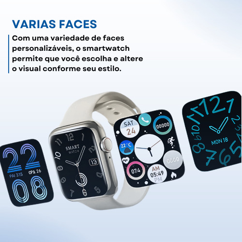 Smartwatch X8 Max Pro 2024 Chamadas Bluetooth Redes Sociais Caixa Preto