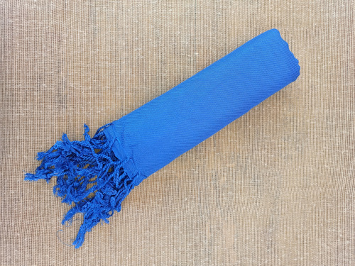 Pashmina Hindú 100% Viscosa .colores Variados Azul Rey Liso Unitalla