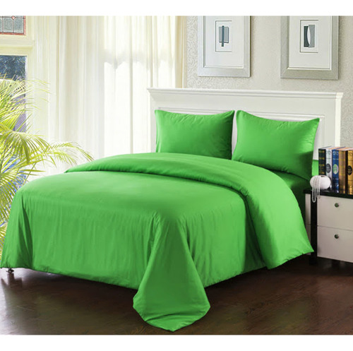 Tache Comforter Set Verde Solido 100% Algodon Con Cierre