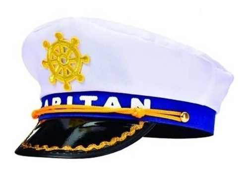 Gorro Capitan Marinero Cotillón Disfraz Cumpleaños Fdd