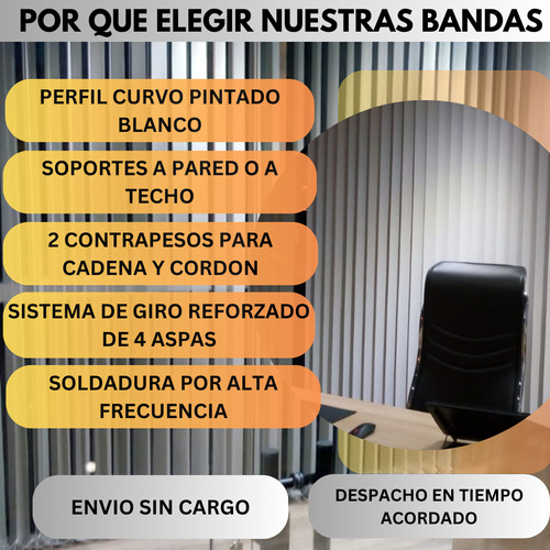Banda Vertical Bout Fdevidrio El+térmico 1.25x1.70 Pack X 2 Negro