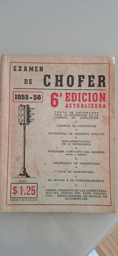 Libro Examen De Chofer Año 1955 !! Con Funcionam.motor!