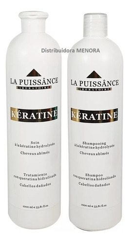 La Puissance Keratina Shampoo+acondicionador 1 Lt Antifrizz