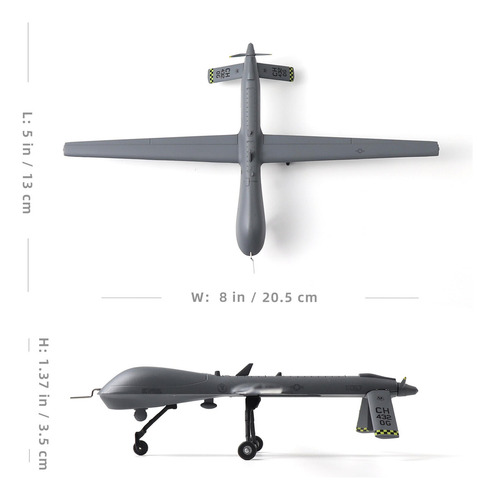Modelo De Avión Metálico Mq-1b Predator Drone 1/72