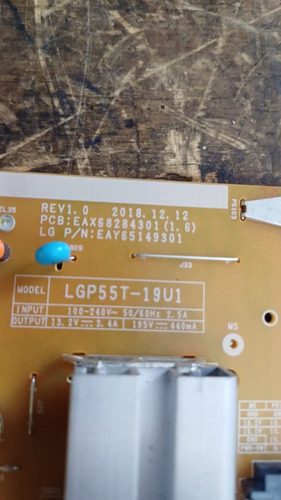 Fuente Lg 55un7300 55un7300aud Lgp55t-19u1 Eax68284301 (1.6) (Usado)