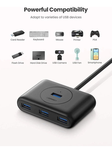 Ugreen Hub Usb 3.0 Con Otg C,smartphone,mackbook,surface Pro