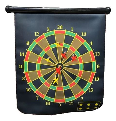 Juego De Dardo Magnético X6 Tablero 50x40cm Reversible.