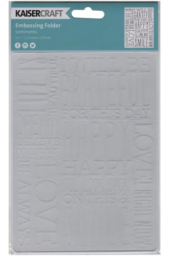 Embossing Folder Carpeta Para Realzar Sentiments