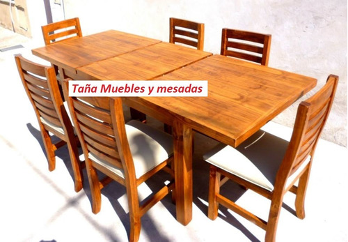 Mesa Trampa Extensible 1.40 Lustrada Sin Sillas En Pino 