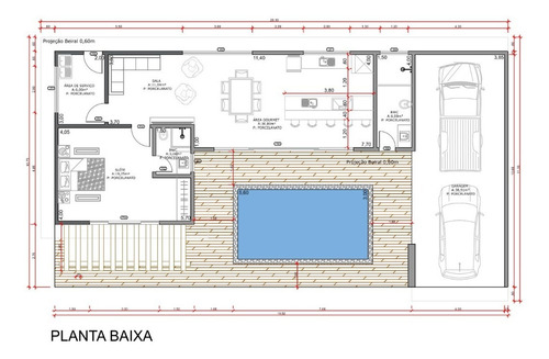Imagem 5 de 7 de Planta De Casa 1 Quarto - Projeto Arquitetônico Completo