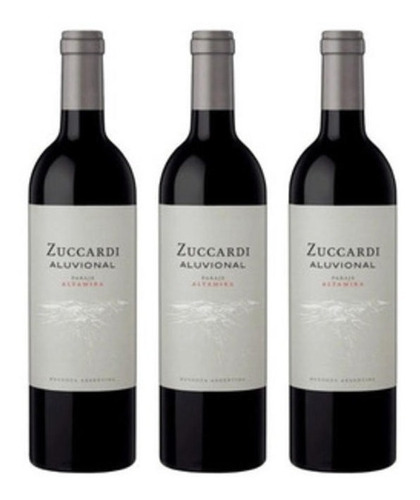 Pack X3 Zuccardi Aluvional Paraje Altamira Malbec Vino Icono