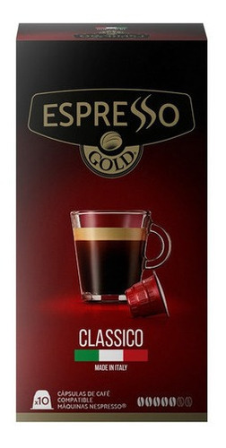 Imagen 1 de 2 de 10 Cápsulas Café Espresso Clássico Para Nespresso® - Gold