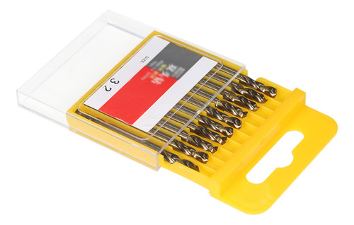 U Juego Para 10 Brocas Hss-co M35 Doble Punta, Color