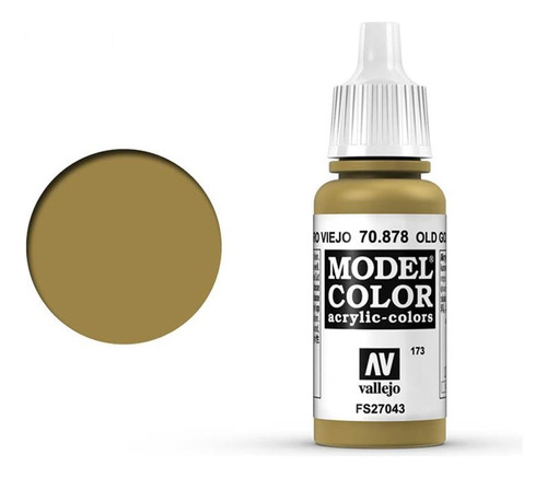 Vallejo Model Color 17ml Pintura Acrílica Color 173 Oro Viejo 70.878