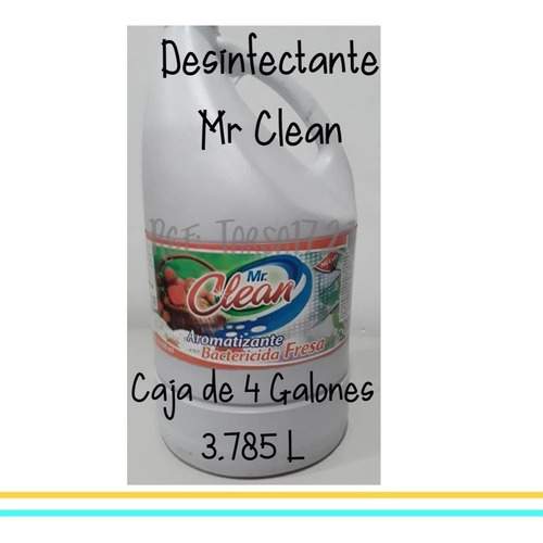 Imagen 1 de 1 de Desinfectante  Mr Clean (caja De 4 Galónes)