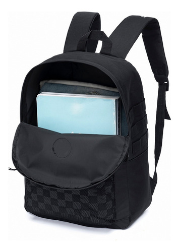 Mochila Masculina Reef Casual Faculdade Trabalho Cor Preto/branco