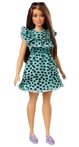 Boneca Barbie Fashionista 149 Cabelo Longo Vestido Top