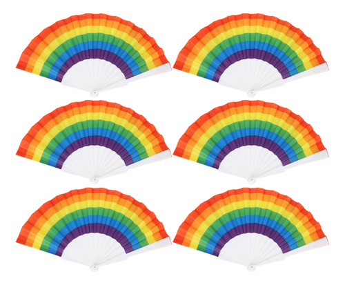 Abanico Plegable De Color Abanico De Mano Plegable De 6