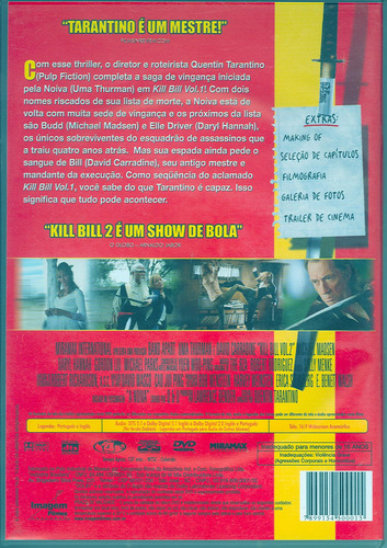 Dvd Kill Bill Vol.2 - A Vingança Continua