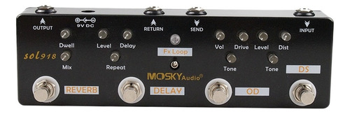 Pedal Multiefecto Para Guitarra Mosky Sol918, 5 En 1, Con Di