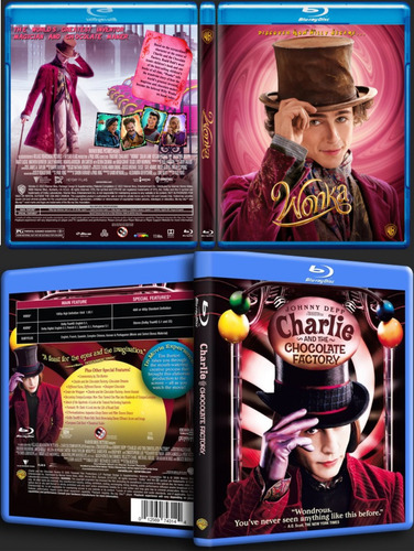 Charlie Y La Fabrica De Chocolate 2005 / Wonka  - 2 Blu-ray