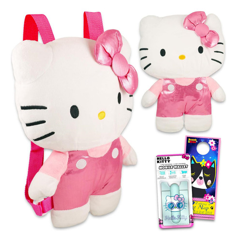 Juego Mochila Felpa Hello Kitty, Paquete Regalo, Peluche Con