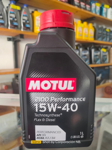 Aceite Motul 15w40 Semisintético.