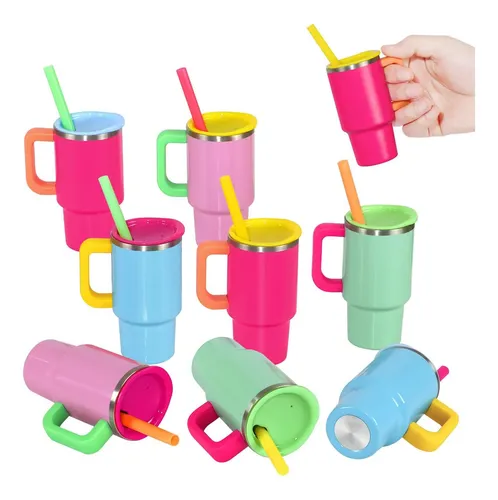 comprar Lsbiyutefo Mini Vaso De Chupas Con Mango De Paja Y Tapas, 3.
