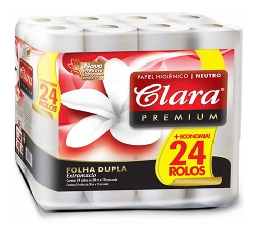 Papel Higienico Clara 24 Rollos 30 Mts Por Rollo Doble Hoja