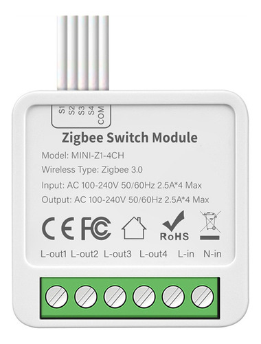 Interruptor De 4 Vías/apagado Graffiti Smart Zigbee Smart 4