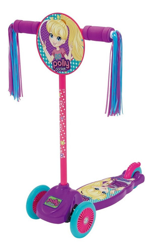 Patineta Scooter Polly Pocket 3 Ruedas + Casco