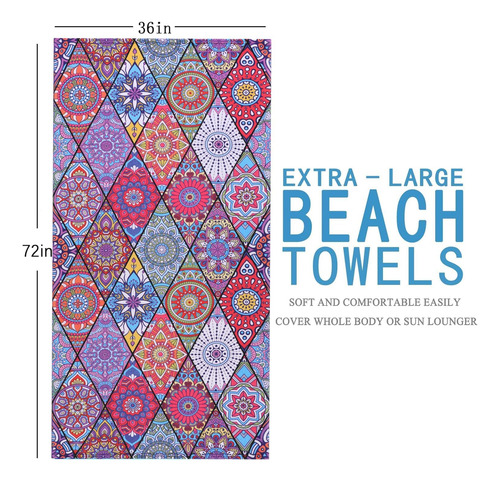 Juego De 2 Toallas De Playa Rizo De 91 X 183 Cm Suaves