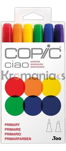 Copic Ciao Primary Primarios Markers Plumon Marcardor 6pack