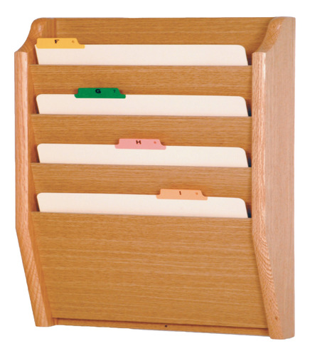 Wooden Mallet Archivador De 4 Bolsillos, Tamano Legal, Roble