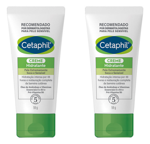 Kit Com 2 Unidades De Cetaphil Creme Hidratante 59ml
